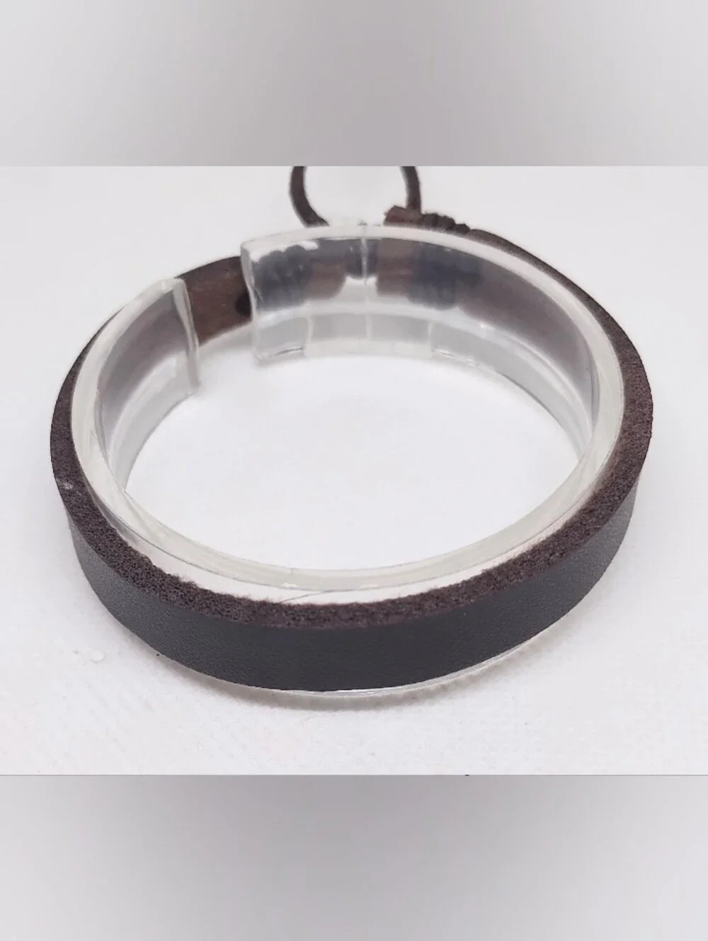 Men's Dark Brown Leather Cuff Bracelet - Minimalist Style G25
